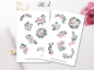 Preview: Magnolien und Eukalyptus Sticker Set