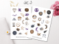 Preview: Alchemie und Magie Sticker Set