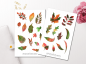 Preview: Autumn Leaves Sticker Set