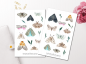 Preview: Moths Sticker Set