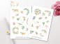 Preview: Orchideen und Libellen Sticker Set