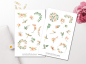 Preview: Orchids and Dragonflies Sticker Set