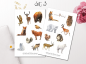 Preview: Forest Animals Winter Sticker Set