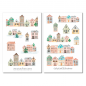 Preview: Houses Pastel Christmas Sticker Set