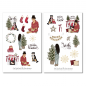 Preview: Mädchen Weihnachten Sticker Set