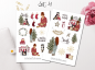 Preview: Mädchen Weihnachten Sticker Set