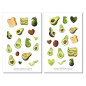 Preview: Avocado Sticker Set