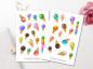 Preview: Eiscreme Sticker Set