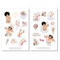 Preview: Gute Laune Mädchen Sticker Set