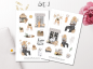 Preview: Mädchen Weihnachten Sticker Set