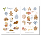 Preview: Weihnachten Essen Sticker Set