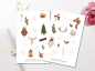 Preview: Forest Animals Winter Sticker Set