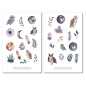 Preview: Watercolor Eulen Sticker Set