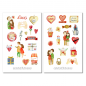 Preview: Valentinstag Pärchen Sticker Set