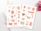 Preview: Valentinstag Sticker Set