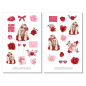 Preview: Mädchen Valentinstag Sticker Set