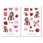 Preview: Mädchen Valentinstag Sticker Set