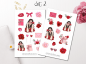 Preview: Girls Valentine Sticker Set