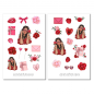 Preview: Mädchen Valentinstag Sticker Set