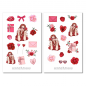 Preview: Mädchen Valentinstag Sticker Set