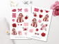 Preview: Girls Valentine Sticker Set