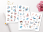 Preview: Maritim Watercolor Sticker Set