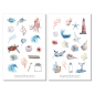 Preview: Maritim Watercolor Sticker Set