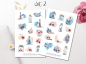 Preview: Maritim Watercolor Sticker Set