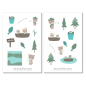 Preview: Bear Fishing Sticker Set