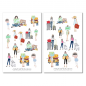 Preview: Mädchen Reisen Sticker Set