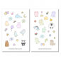 Preview: Niedliche Tiere Sticker Set