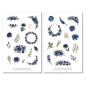 Preview: Blaue Blumen Sticker Set