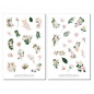 Preview: Blumen Beige Sticker Set