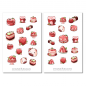 Preview: Strawberry Desserts Sticker Set