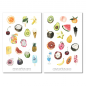 Preview: Sommer Früchte Sticker Set