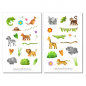 Preview: Cute Jungle Animals Sticker Set