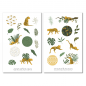 Preview: Leopard und Tiger Sticker Set