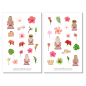 Preview: Mädchen Tropische Blumen Sticker Set