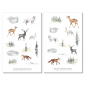 Preview: Herbst Tiere Sticker Set