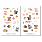 Preview: Herbst Tiere niedlich Sticker Set