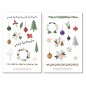 Preview: Weihnachten Blumen Sticker Set