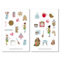 Preview: Weihnachten Kekse backen Sticker Set