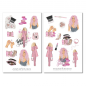 Preview: Mädchen Pink Sticker Set