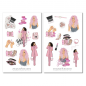 Preview: Mädchen Pink Sticker Set