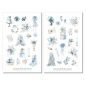 Preview: Hochzeit Blau Sticker Set