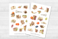 Preview: Bücher Herbst Sticker Set