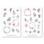 Preview: Rosa Blumen Sticker Set