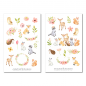 Preview: Cute Forest Animals Pink Sticker Set