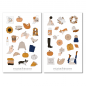 Preview: Mädchen Herbst Sticker Set