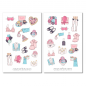 Preview: Mädchen Wochenende Sticker Set